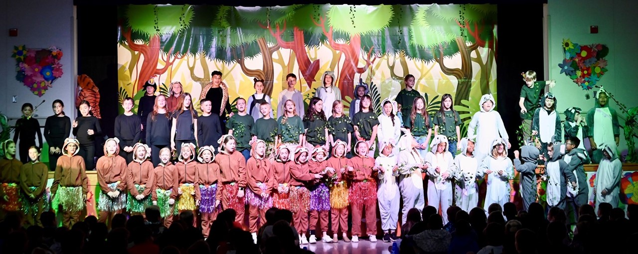 Drama Students performing Jungle Book